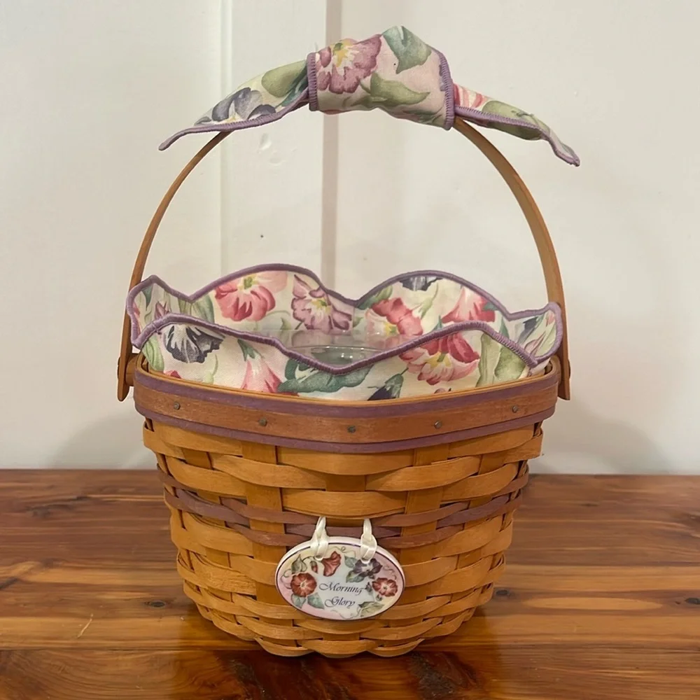 Vtg Longaberger 2000 May Series Morning Glory Basket